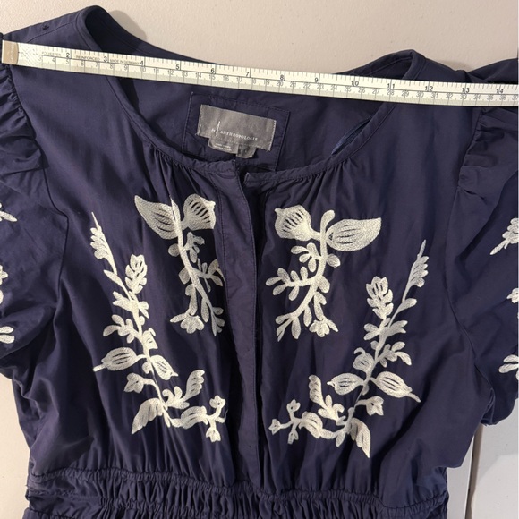 Anthropologie Somerset Maxi Dress, Embroidered Edition Navy L EUC - Picture 11 of 11